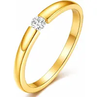 Cilla Jewels edelstaal ring Crystal Gold-19mm