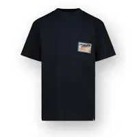 Vingino T-shirt met backprint donkerblauw Jongens Katoen Ronde hals Backprint - maat 128