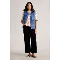 White Stuff Maxine Button Tank Mid Blue Maat: M | Gilets Outlet | Dames | Blauw