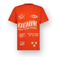 Vingino T-shirt rood Jongens Katoen Ronde hals Printopdruk - maat 116