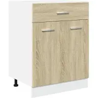 vidaXL Onderkast met lade Lyon 60x46x81,5 cm bewerkt hout sonoma eikenkleurig