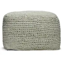 Suns Arezzo poef van gerecycled PET Green mix 55x55x40