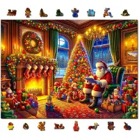 Wooden City Houten Kerstpuzzel 1010 Delen: Magie van Kerstavond