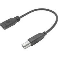 ACT AC7462 USB-kabel | USB-C female - USB-B 2.0 | Printer Adapterkabel | 20 cm