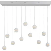 Schöner Wohnen Hanglamp Lini, dimbaar, wit / opaal, Woon-/ Eetkamer, Kunststof, Modern