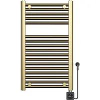 Wiesbaden Elektrische Radiator Elara 76.6x45 Cm Smart Wifi Geborsteld Messing PVD