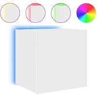 vidaXL Tv-wandmeubel met LED-verlichting 40,5x35x40 cm wit