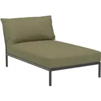 Houe Loungeset Level 2 Chaiselong Frame Dark Grey Cushion Leaf