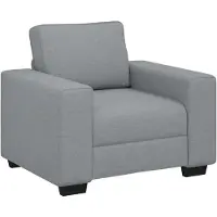vidaXL Fauteuil 100x77x82 cm stof lichtgrijs