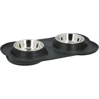 Huismerk Premium Voederbak Met Mat - 36 x 21 x 3 cm