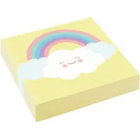 Amscan Servetten Pastel Geel Rainbow and Clouds