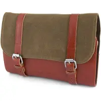 Lucleon Kaki Grover Waxed Canvas Uitroltoilettas
