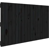 vidaXL Wandhoofdbord 108x3x60 cm massief grenenhout zwart