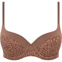 Chantelle T-shirt Beugel Bh - Sepia- Norah -Voorgevormde bh met naadloze cups - 80B - Beige