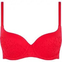 Chantelle T-shirt Beugel Bh - Sepia- Norah -Voorgevormde bh met naadloze cups - 85B - Rood