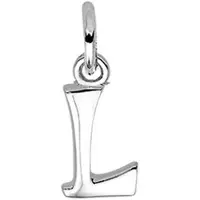 The Jewelry Collection Zilver Gerhodineerde Hanger letter L 1330009