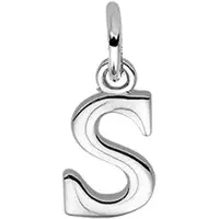 The Jewelry Collection Zilver Gerhodineerde Hanger letter S 1330016