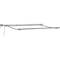 vidaXL Uitschuifbare luifel Wit 450 × 300 cm Stof en Aluminium