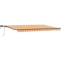 vidaXL Uitschuifbare luifel Geel en Oranje 500 × 300 cm