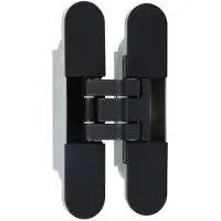 Online Deurbeslagshop Onzichtbare scharnier 3D verstelbaar 120x24mm zwart