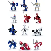 Papo Mini Plus Speelfiguren - 12 st. - Ridders - - OneSize - Speelgoedfiguren