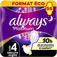 Always Maandverband Platinum Secure Night 56 Stuks