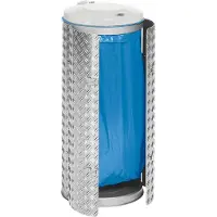 VAR Afvalverzamelaar Compact, rvs/aluminium-duet plaat, grijs
