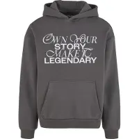 Mister tee Sweatshirt 'Make It Legendary' donkergrijs / wit