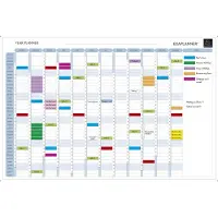 Exacompta Exaplanner Jaarplanner Wandmontage 1 jaar per pagina Engels 90 (B) x 3,4 (D) x 59 (H) cm Wit