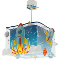DALBER Hanglampje Rocket blauw met wit