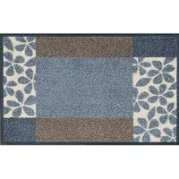 Kleen-Tex Deurmat Wash&Dry Florita Grey - 75 x 120cm