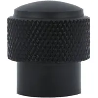 Online Deurbeslagshop Knop geribbeld 20 mm zwart