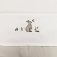 Funnababy Laken Babybedje 100x150 Borduur Bunny