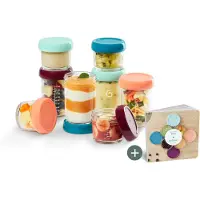 BabyMoov Bewaarpotjes Babydols Glas 8 Stuks