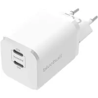 BlueBuilt Power Delivery Oplader met 2 Usb C Poorten 65W Wit