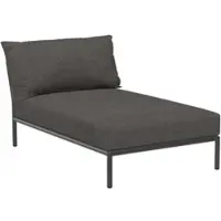 Houe Loungeset Module Level 2 Chaiselong Frame Dark Grey Cushion Dark grey