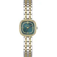 GUESS Analoog horloge 'Hazel' goud / donkergroen / zilver