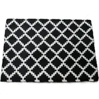 EDO Be living Maroko Zwarte Deurmat 50x70 Cm - Wasbare Welour Deurmat