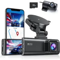 Core Dashcam Voor en Achter - Dashcam - Dashcam Voor Auto - Zwart - 10cm x 4cm x 3cm