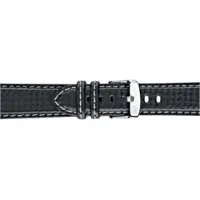 Morellato Horlogebandje - horlogeband U3586 Biking - Synthetic Leather - Zwart - bandbreedte 22.00 mm