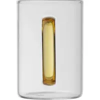 Upominkarnia Glazen Mok 250 ml met Geel Handvat - borosilicaatglas
