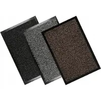 Perfect Home Grote Antraciet Grijze Bruine Deurmat CLIN 120x180 cm Rubber