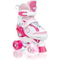 Raven Verstelbare Skates Lia Pink Maat 34-37 met LED Wielen