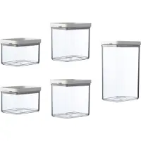 Mepal Bewaardoos set 5 delig Omnia - 2x 700 ml. 2x 1100 ml. 2000 ml - Voorraaddoos - Nordic white
