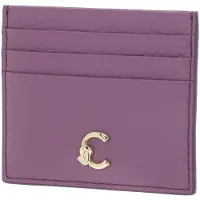 Coccinelle Leren kaarthouder C-Me Document Holder Grained Leather Jellyfish paars