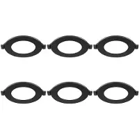 BES LED LED Downlight Inbouwspot 6 Stuks - Brinton Thin - 3W 220lm 120° Bundelhoek - Helder/Koud Wit 6500K - IP40 - Rond - Zwart - Ø85mm Buitenmaat - Ø70mm Zaagmaat