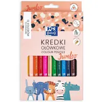 Oxford Jumbo Kleurpotloden - 12 dikke, kleurrijke potloden voor kinderen