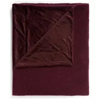 Essenza Teddy Plaid Plum wine-150 x 200 cm