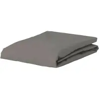 Essenza Topper Hoeslaken The Perfect Organic Jersey Steel Grey (Katoen)-1-persoons (90/100 x 200/210/220 cm)