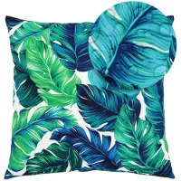 Domarex Waterdichte Tuinkussenhoes 45x45cm Tropical Bladers UV-bestendig
